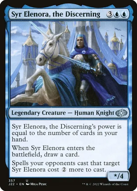 Syr Elenora, the Discerning, Magic card J22 357 — Jumpstart 2022 set