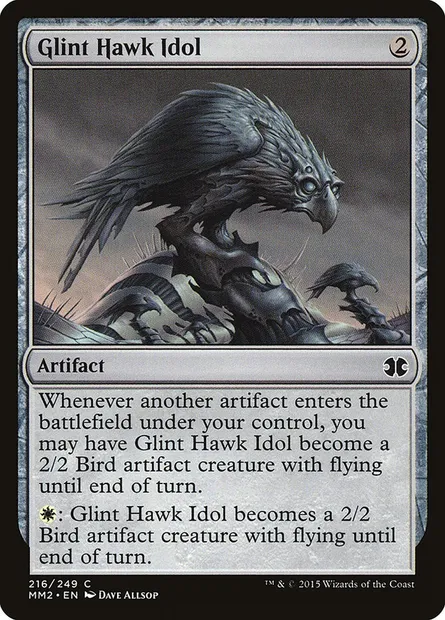 Glint Hawk Idol, Magic card MM2 216 — Modern Masters 2015 set