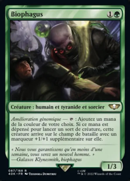 Biophagus, carte Magic 40K 87 — extension Warhammer 40,000 Commander