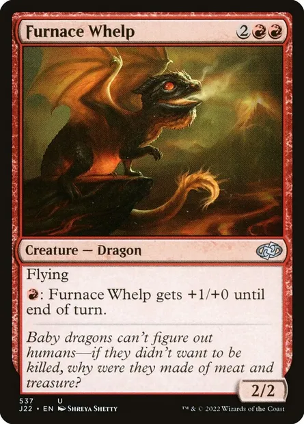 Furnace Whelp, Magic card J22 537 — Jumpstart 2022 set