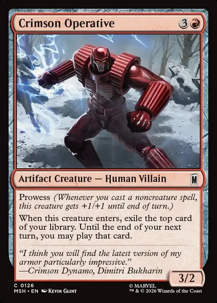 Crimson Operative, Magic card MSH 126 — Marvel Super Heroes set