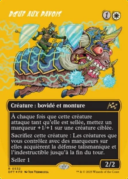 Bœuf aux pavois, carte Magic DFT 532 — extension Aetherdrift