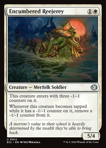 Encumbered Reejerey, Magic card ECL 14 — Lorwyn Eclipsed set