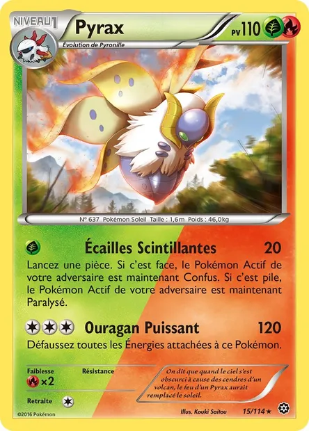 Pyrax, carte Pokémon STS 15 — extension Offensive Vapeur