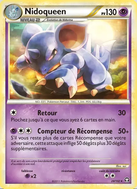 Nidoqueen, carte Pokémon TM 28 — extension Triomphant