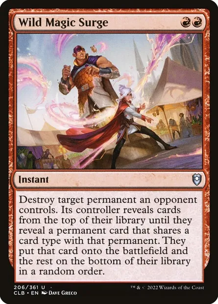 Wild Magic Surge, Magic card CLB 206 — Commander Legends: Battle for Baldur's Gate set