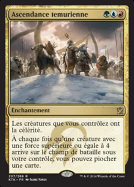Ascendance temurienne, carte Magic KTK 207 — extension Les Khans de Tarkir