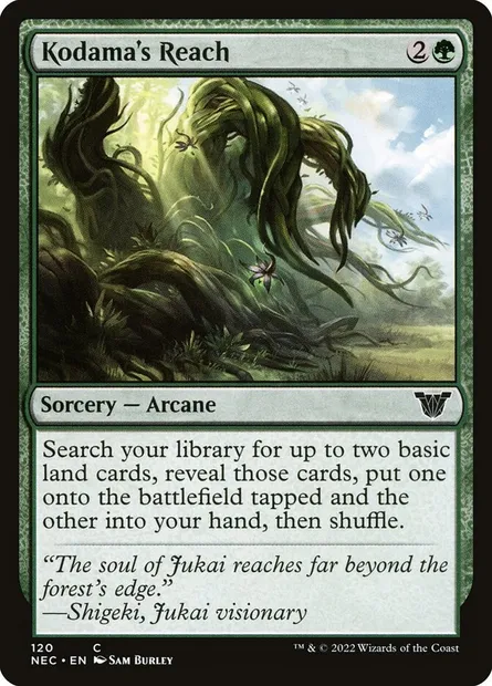 Kodama's Reach, Magic card NEC 120 — Neon Dynasty Commander set