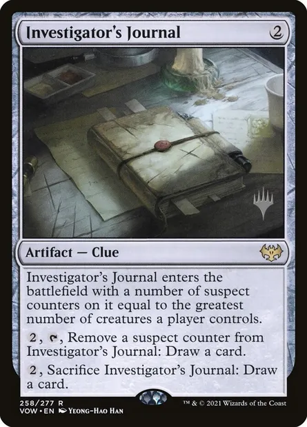 Investigator's Journal, Magic card PVOW 258p — Innistrad: Crimson Vow Promos set