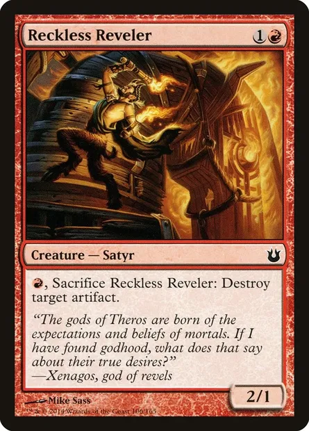 Reckless Reveler, Magic card BNG 106 — Born of the Gods set