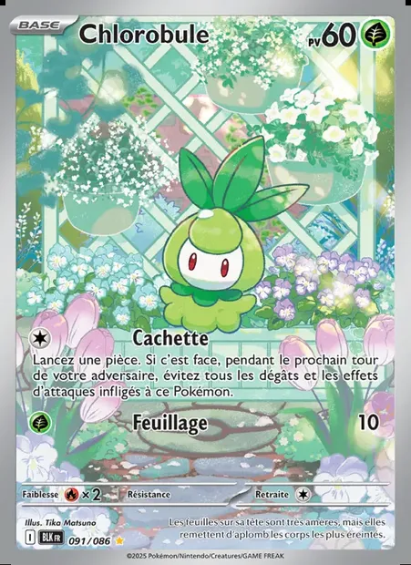 Chlorobule, carte Pokémon BLK 091 — extension Foudre Noire