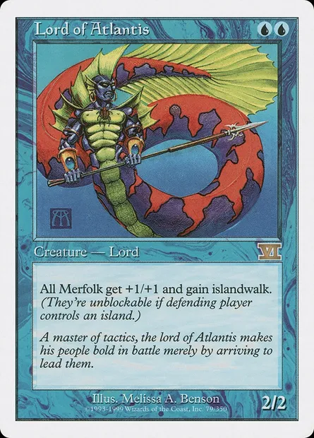 Lord of Atlantis, Magic card 6ED 79 — Classic Sixth Edition set