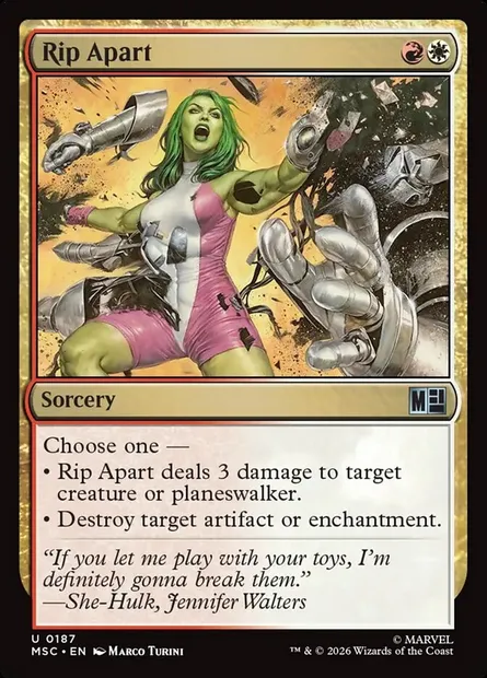 Rip Apart, Magic card MSC 187 — Marvel Super Heroes Commander set