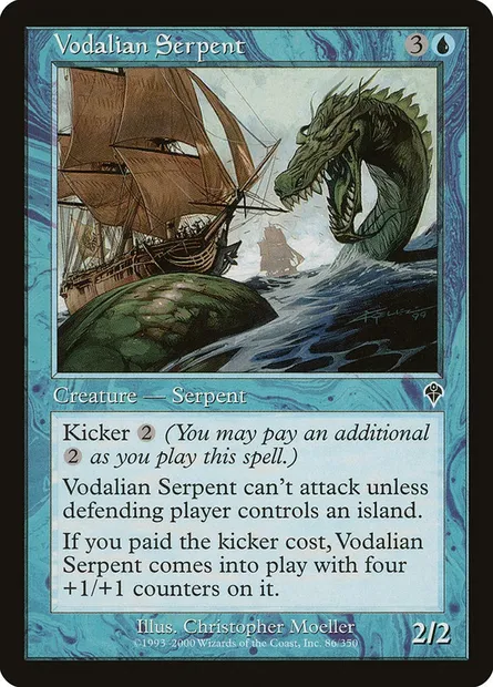 Vodalian Serpent, Magic card INV 86 — Invasion set
