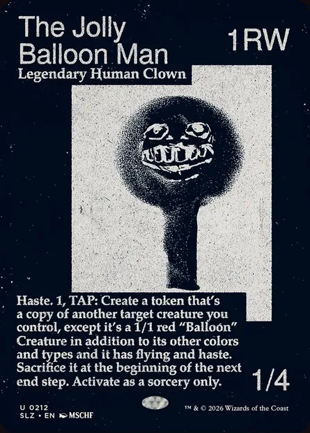 The Jolly Balloon Man, Magic card SLZ 212 — The Zeta Set set