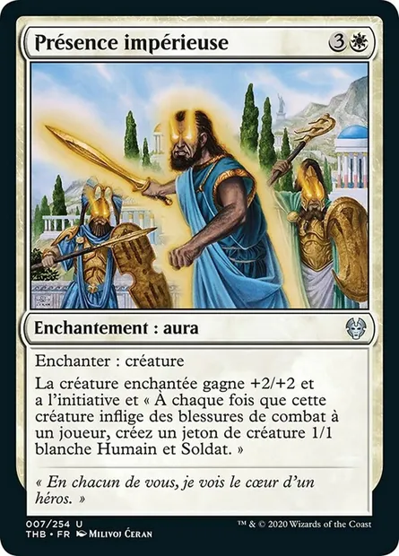 Présence impérieuse, carte Magic THB 7 — extension Theros Beyond Death