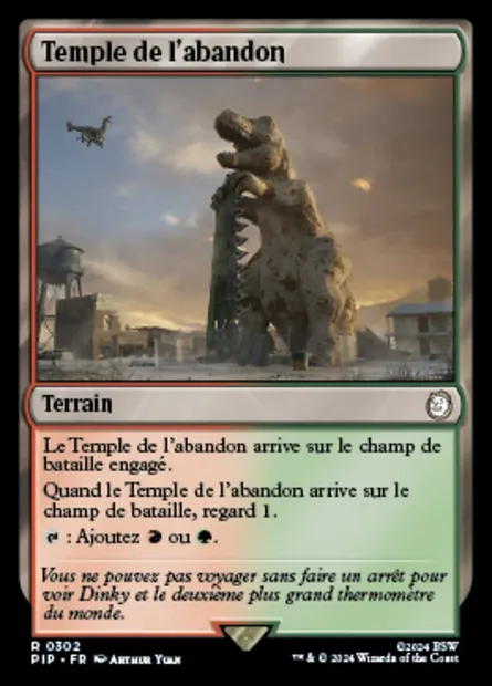 Temple de l'abandon, carte Magic PIP 302 — extension Fallout