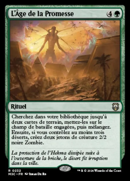 L'Âge de la Promesse, carte Magic M3C 232 — extension Modern Horizons 3 Commander
