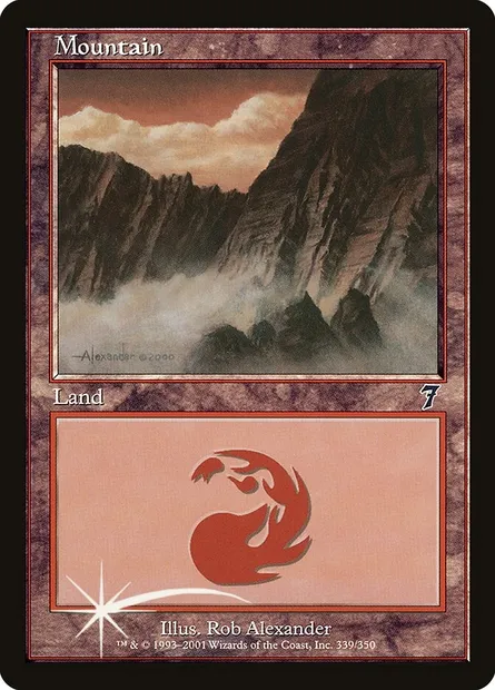Mountain, Magic card 7ED 339★ — Seventh Edition set