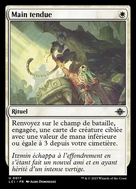 Main tendue, carte Magic LCI 17 — extension The Lost Caverns of Ixalan
