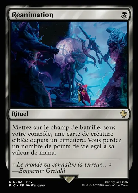 Réanimation, carte Magic FIC 282 — extension Final Fantasy Commander