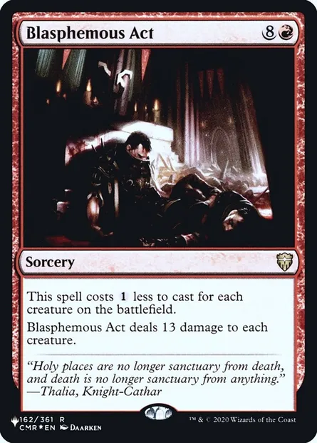 Blasphemous Act, Magic card PLST CMR-162 — The List set