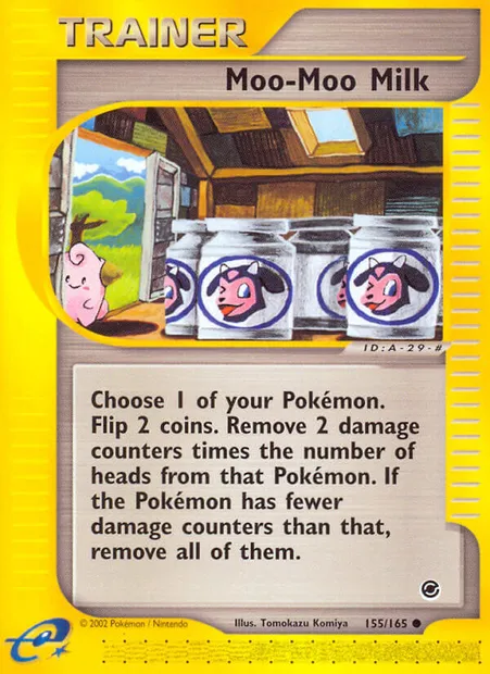 Moo-Moo Milk, Pokémon card EX 155 — Expedition Base Set set