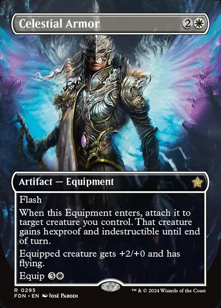 Celestial Armor, Magic card FDN 295 — Foundations set