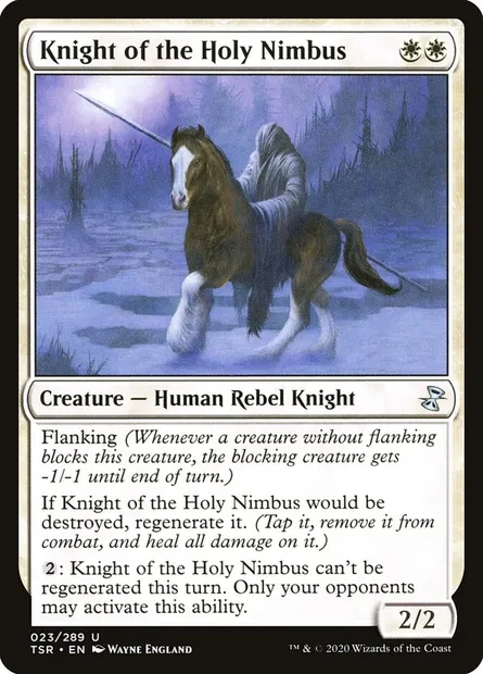 Knight of the Holy Nimbus, Magic card TSR 23 — Time Spiral Remastered set