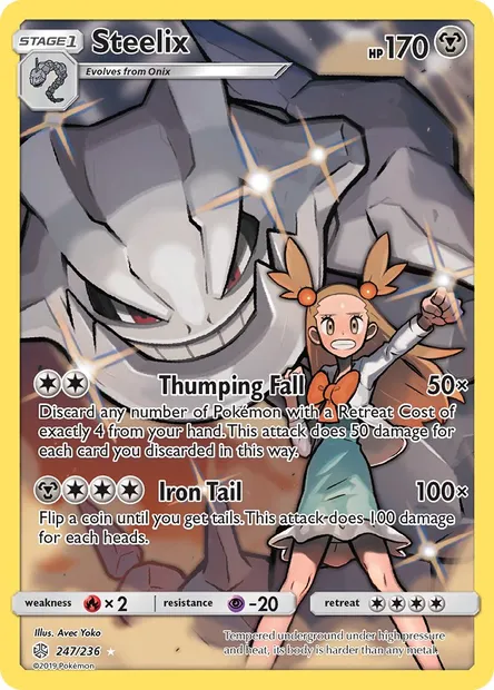 Steelix, Pokémon card CEC 247 — Cosmic Eclipse set