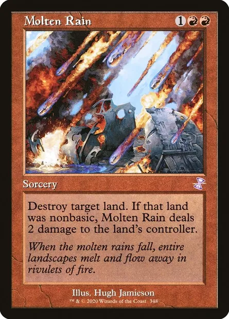 Molten Rain, Magic card TSR 348 — Time Spiral Remastered set