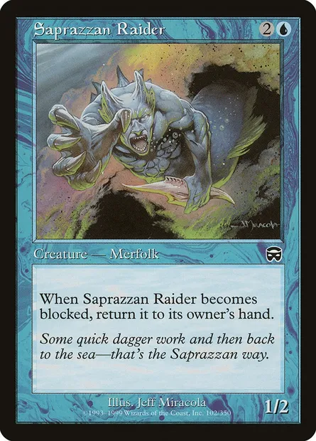 Saprazzan Raider, Magic card MMQ 102 — Mercadian Masques set