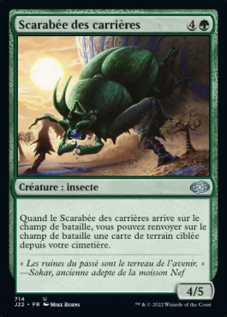 Scarabée des carrières, carte Magic J22 714 — extension Jumpstart 2022