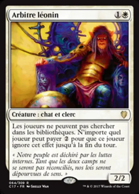 Arbitre léonin, carte Magic C17 64 — extension Commander 2017