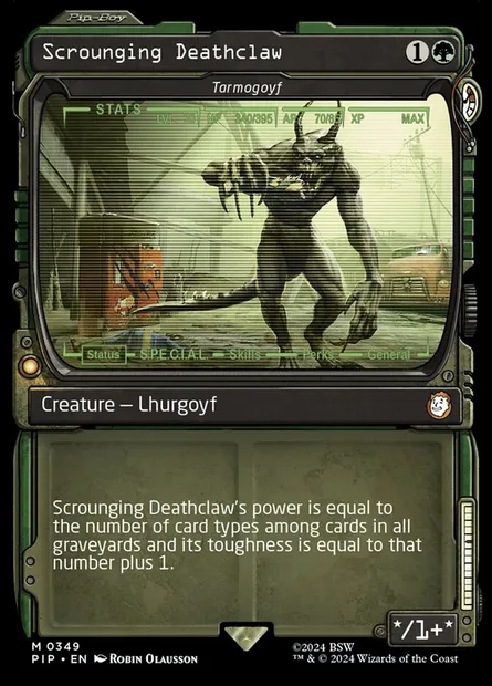 Tarmogoyf, Magic card PIP 349 — Fallout set