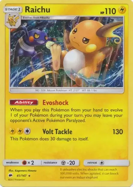 Raichu, carte Pokémon TDX 041-5 — extension Theme Deck & Blisters Exclusives
