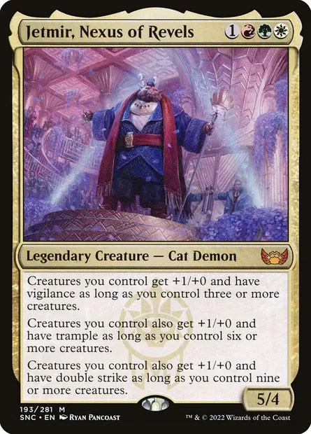 Jetmir, Nexus of Revels, Magic card SNC 193 — Streets of New Capenna set