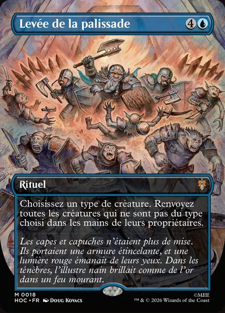 Levée de la palissade, carte Magic HOC 18 — extension The Hobbit Eternal