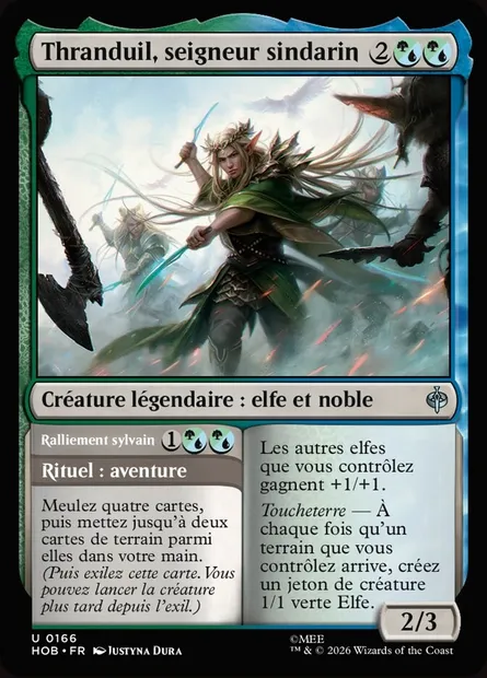 Thranduil, seigneur sindarin // Silvan Rally, carte Magic HOB 166 — extension The Hobbit