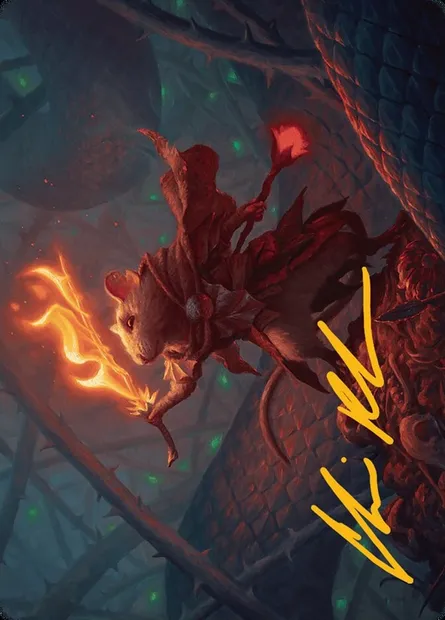 Emberheart Challenger // Emberheart Challenger, carte Magic ABLB 19 — extension Bloomburrow Art Series