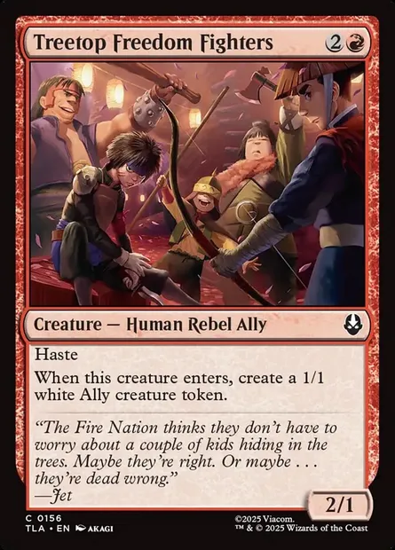 Treetop Freedom Fighters, Magic card TLA 156 — Avatar: The Last Airbender set