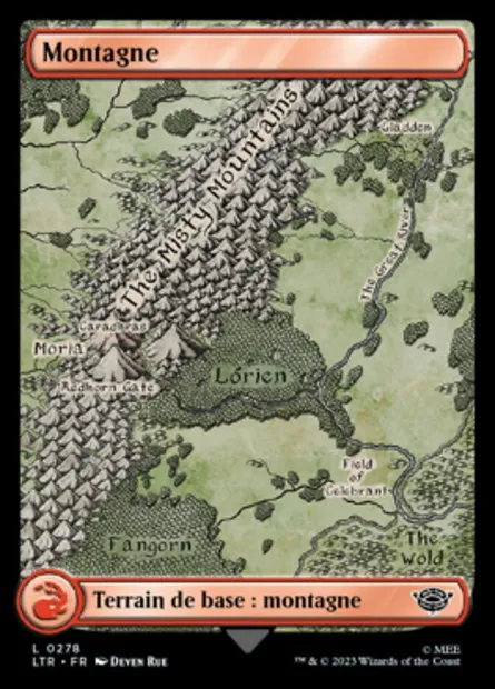 Montagne, carte Magic LTR 278 — extension Le Seigneur des Anneaux : chroniques de la Terre du Milieu