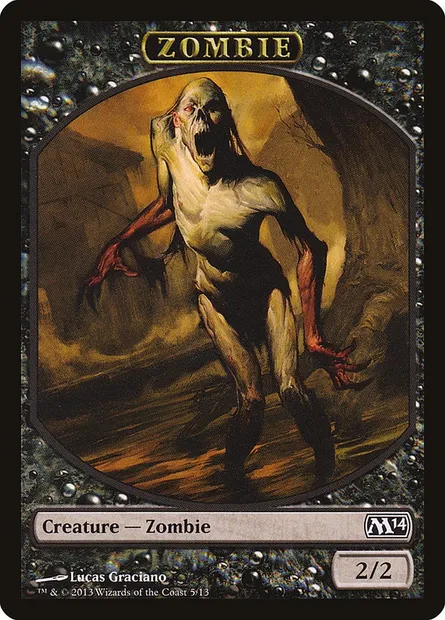 Zombie, Magic card TM14 5 — Magic 2014 Tokens set