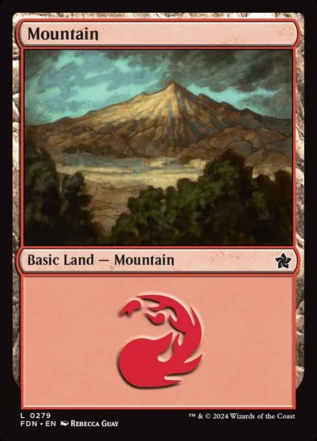 Mountain, Magic card FDN 279 — Foundations set