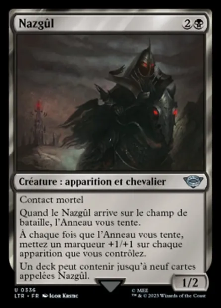 Nazgûl, carte Magic LTR 336 — extension Le Seigneur des Anneaux : chroniques de la Terre du Milieu