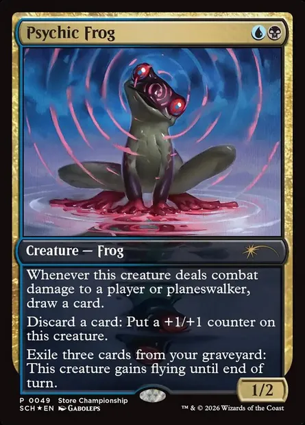 Grenouille psychique, carte Magic SCH 49 — extension Store Championships