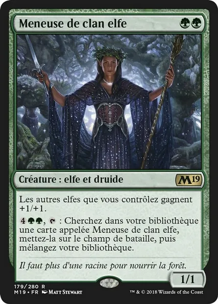 Meneuse de clan elfe, carte Magic M19 179 — extension Core Set 2019