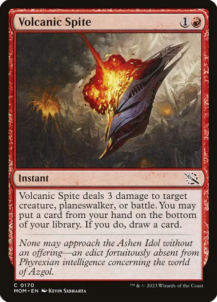 Volcanic Spite, Magic card MOM 170 — March of the Machine set