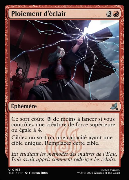 Ploiement d'éclair, carte Magic TLE 163 — extension Avatar: The Last Airbender Eternal