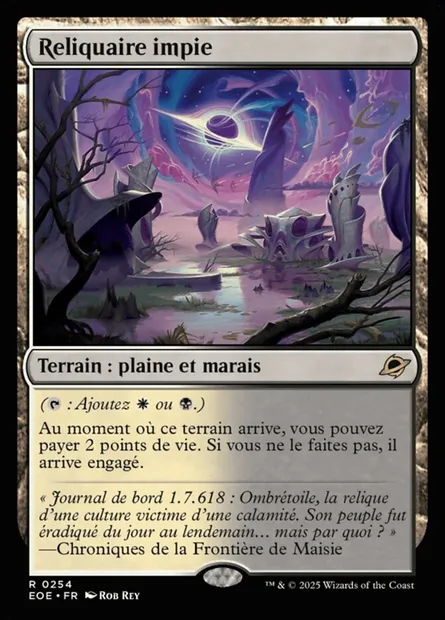 Reliquaire impie, carte Magic EOE 254 — extension Edge of Eternities